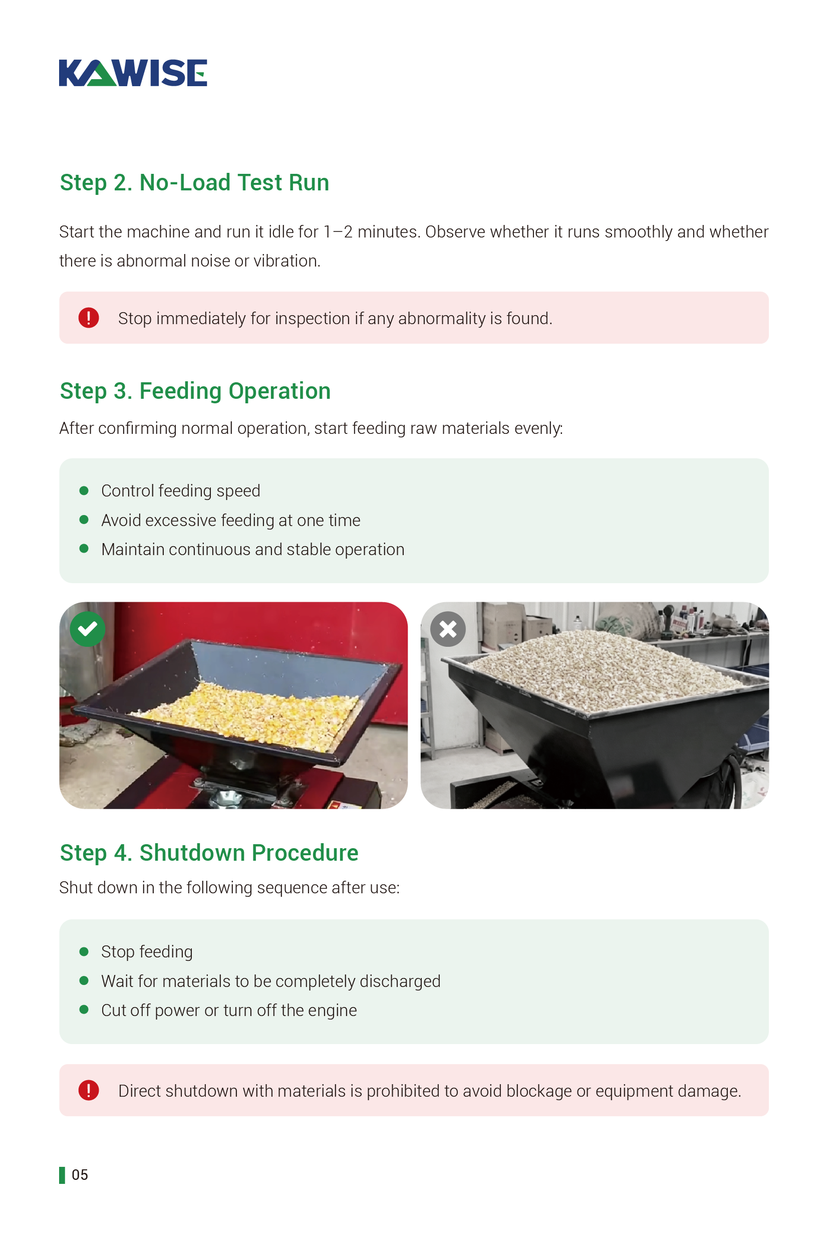 operation procedure