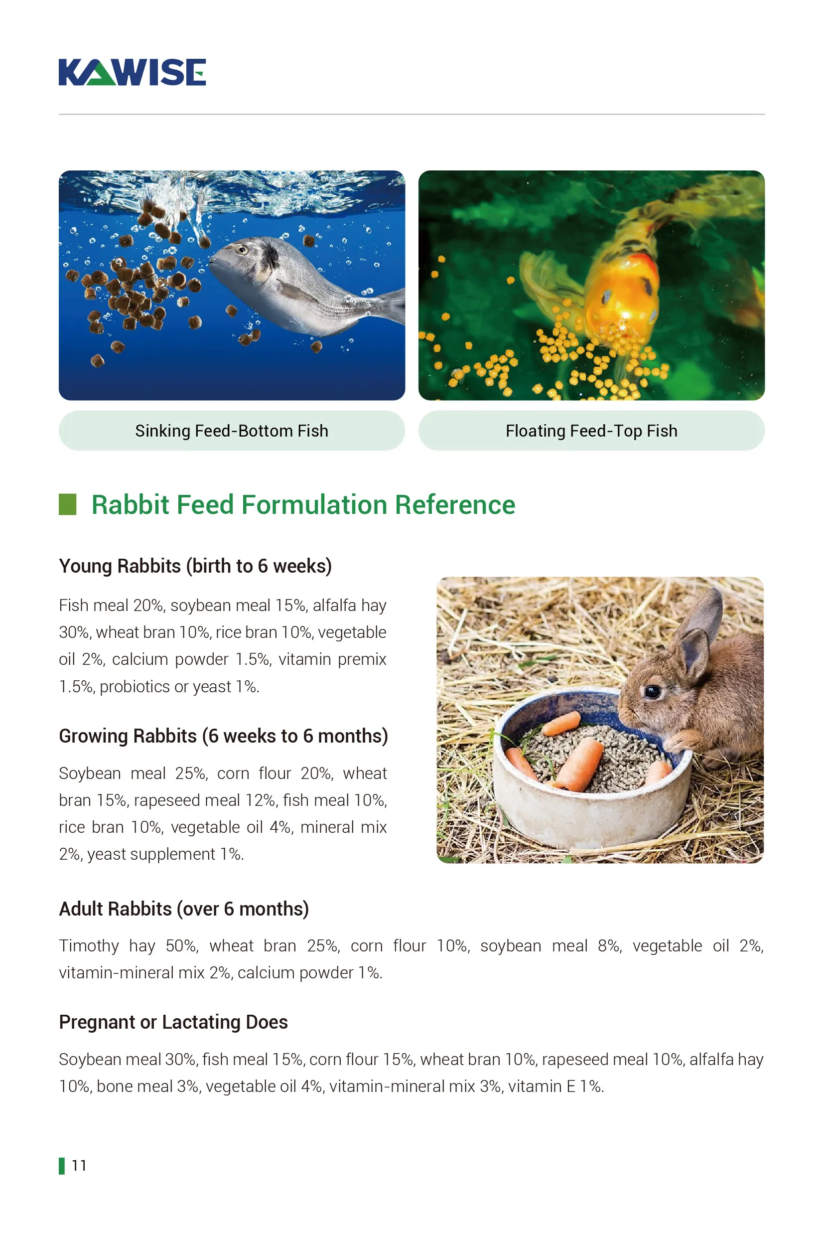 sinking or floating fish feed