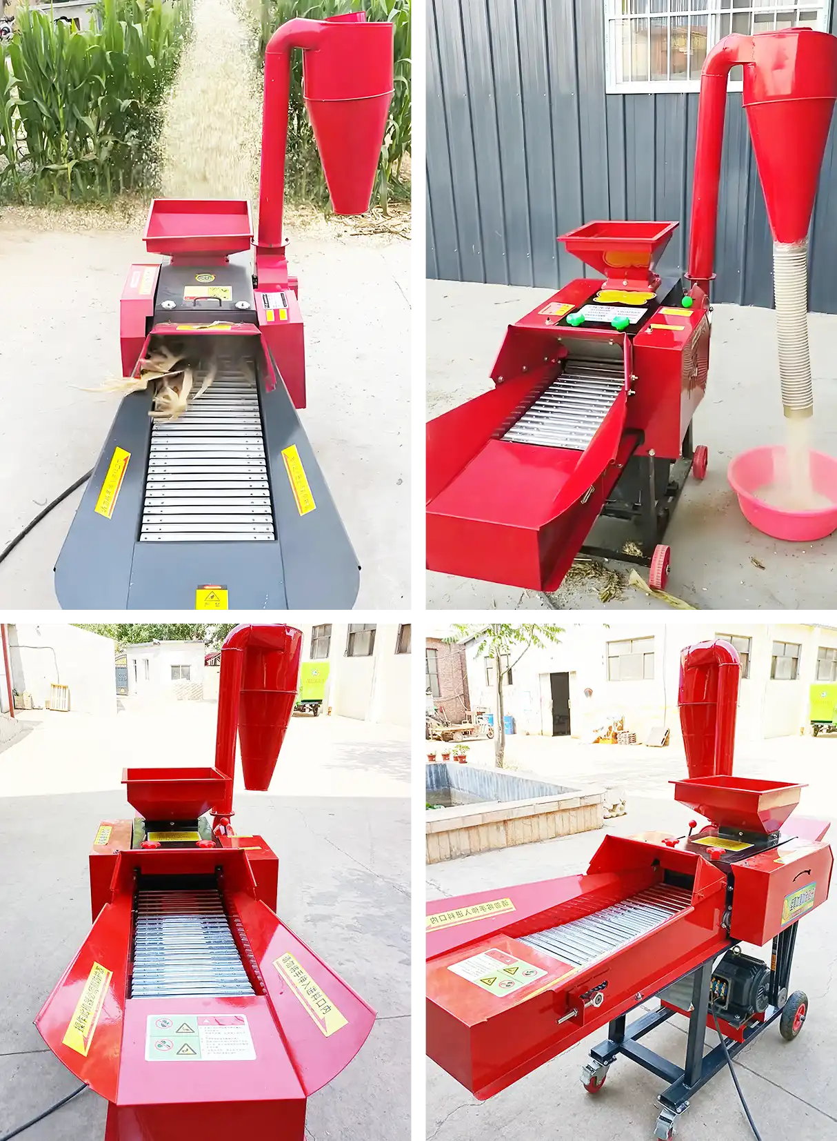 chaff cutter with dual inlet design