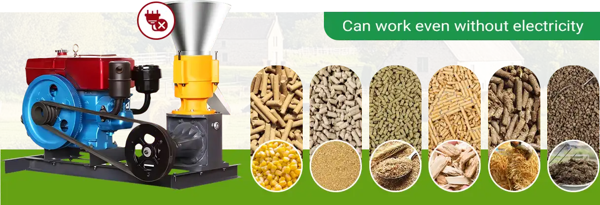 diesel pellet machine features