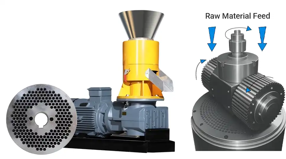 flat die paper pellet making machine