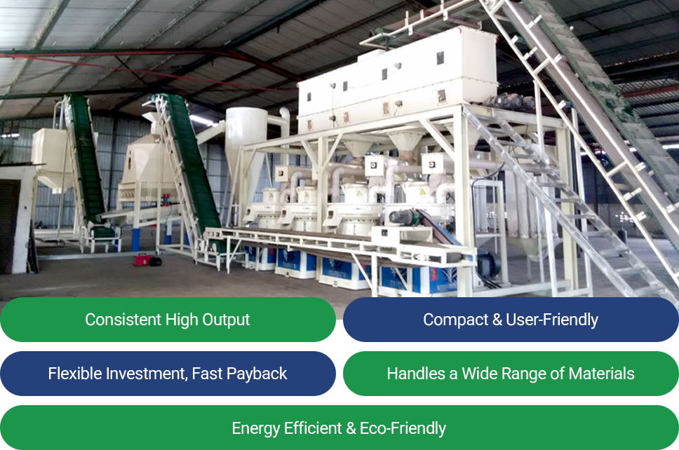 highlight of wood pellets production line