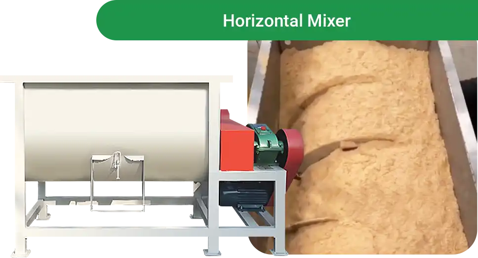 mixer mixing raw materials