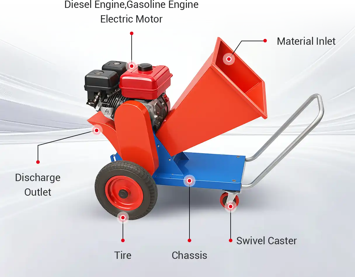 mobile branch crusher structure