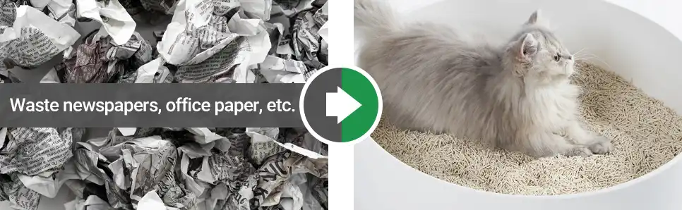 paper pellets as cat litter