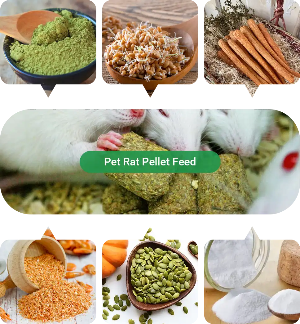 raw materials for rat pellet feed
